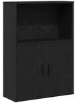vidaXL B&uuml;cherregal Schwarz Eichen-Optik 60x24x85 cm Holzwerkstoff