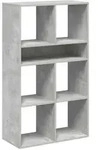 vidaXL B&uuml;cherregal Betongrau 66x31x112 cm Holzwerkstoff