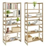 Casaria Standregal Badregal &Ouml;land Holz 5 F&auml;cher 2er Set