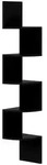 vidaXL Wand-Eckregal Hochglanz-Schwarz 19x19x123 cm Holzwerkstoff