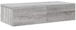 vidaXL Wandregal mit Schubladen Grau Sonoma 60x26,5x15cm Holzwerkstoff