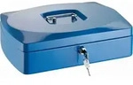 ALCO Geldkassette Stahlblech mit Schloss 330x235x90mm blau