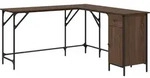 vidaXL Schreibtisch Braun Eichen-Optik 141x141x75 cm Holzwerkstoff