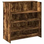 Rezeptionstheke aus ger&auml;ucherter Eiche, 100 x 50 x 103,5 cm, Holzwerkstoff, Modell