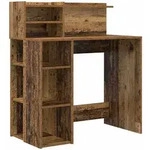 vidaXL Schreibtisch mit Regal Altholz 90 x 48 x 101,5 cm Holzwerkstoff