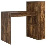 vidaXL Schreibtisch mit Regal Ger&auml;ucherte Eiche 108 x 55 x 103.5 cm