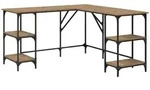 vidaXL Schreibtisch Artisan-Eiche 139 x 139 x 75 cm Holzwerkstoff
