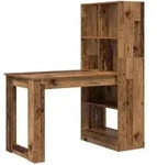 vidaXL Schreibtisch mit Regal Altholz 122 x 67 x 145 cm Holzwerkstoff