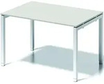 Bisley Schreibtisch Cito BxTxH 120x80x65-85cm grauwei&szlig; Gestell verkehrswei&szlig;