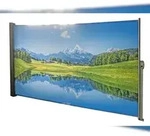 DELUKE Seitenmarkise FABI Motiv Bergsee Mehrfarbig Polyester Markise ausziehbar