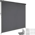 tectake Senkrechtmarkise Eloise mit 2 Wandhaltern - 200 x 250 cm dunkelgrau