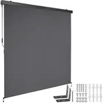 tectake Senkrechtmarkise Eloise mit 2 Wandhaltern - 180 x 250 cm dunkelgrau