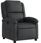 vidaXL Relaxsessel Echtleder Schwarz