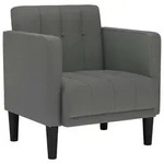 vidaXL Sessel mit Armlehnen Dunkelgrau 53 cm Stoff