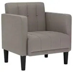vidaXL Sessel mit Armlehnen Taupe 53 cm Stoff