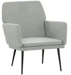 vidaXL Sessel Hellgrau 62x79x79 cm Samt