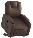 vidaXL Relaxsessel mit Aufstehhilfe Braun Kunstleder