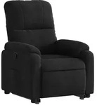 vidaXL Relaxsessel mit Aufstehhilfe Schwarz Mikrofasergewebe