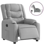 vidaXL Relaxsessel Elektrisch Hellgrau Stoff