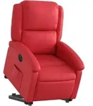 vidaXL Relaxsessel mit Aufstehhilfe Elektrisch Rot Kunstleder