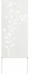 vidaXL Garten dekoratives Panel Wei&szlig; 50 x 140 cm Kaltgewalzter Stahl