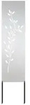 vidaXL Garten dekoratives Panel Sonstiges Silber 32 x 140 cm Edelstahl