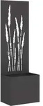 vidaXL Blumentopf mit dekorativem Paneel Schwarz 50 x 140 cm