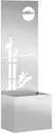 vidaXL Blumentopf mit dekorativem Paneel Silber 50 x 140 cm