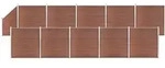 vidaXL WPC Zaun-Set 10 Quadrate + 1 Schr&auml;ge 1830x186 cm Braun