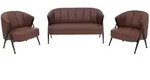 Mendler Wohnzimmer-Set HWC-P30, 2er-Sofa 2x Sessel, Vintage Retro Industrial...