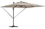 vidaXL Sonnenschirm Roma Taupe 286 x 284 x 270 cm Aluminium und Polyester Atlas