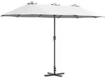 vidaXL Gartenparasol Sandfarbe 380 x 196 x 235 cm