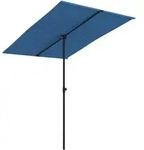 vidaXL Sonnenschirm mit Aluminium-Mast 2x1,5 m Azurblau