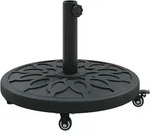 vidaXL Schirmst&auml;nder mit R&auml;dern f&uuml;r &Oslash;38-48 mm Stangen 13 kg Rund