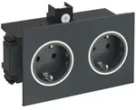 Rehau Steckdose 2-fach BRK 2STD anth 6121016