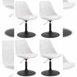 CLP 4er Set Esszimmerst&uuml;hle Maverick Kunststoff wei&szlig;/schwarz