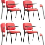 CLP 4er Set St&uuml;hle Ken mit Klapptisch Kunstleder rot