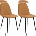 CLP 2er Set Esszimmerstuhl Maryam orange/Stoff