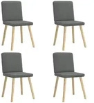 vidaXL Esszimmerst&uuml;hle 4 Stk. Dunkelgrau Stoff