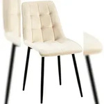 CLP Esszimmerstuhl Gifford Samtbezug creme/Samt