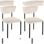 CLP 2er Set Esszimmerstuhl Gambell Samt creme