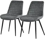 ML-Design &ndash; Esszimmerst&uuml;hle 2er Set Anthrazit | Samt Sitzfl&auml;che,...