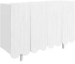 OKWISH Sideboard 120x36x80,5cm mit 3 T&uuml;ren 2 Schubladen, gepr&auml;gte Oberfl&auml;che,