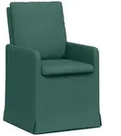 vidaXL Esszimmerst&uuml;hle 2 pcs Dunkelgr&uuml;n 57 x 67 x 98 cm Stoff