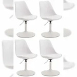 CLP 4er Set Esszimmerst&uuml;hle Maverick Kunststoff wei&szlig;/wei&szlig;