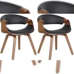 CLP 2er Set Esszimmerstuhl Foley eiche/schwarz/Kunstleder