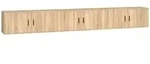 vidaXL TV-Wandschr&auml;nke 3 Stk. Sonoma-Eiche 100x34,5x40 cm