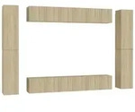 vidaXL 10-tlg. TV-Schrank-Set Sonoma-Eiche Holzwerkstoff