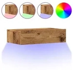 vidaXL TV-Schr&auml;nke mit LED-Leuchten 2 Stk. Altholz-Optik 60x35x15,5 cm