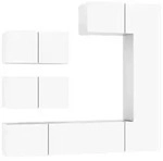 vidaXL 6-tlg. TV-Schrank-Set Wei&szlig; Holzwerkstoff
